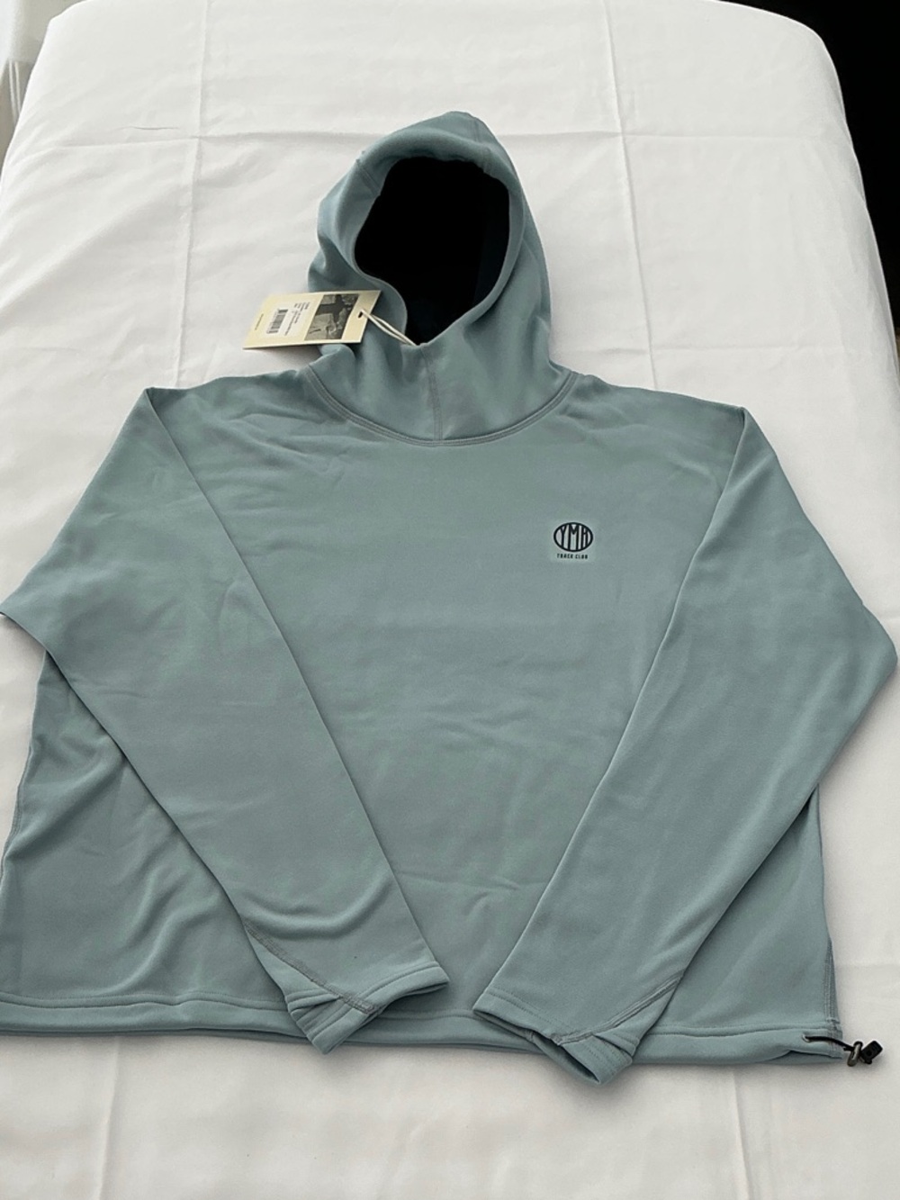YMR Track Club ÅSUNDEN LADIES HOODIE STONE BLUE